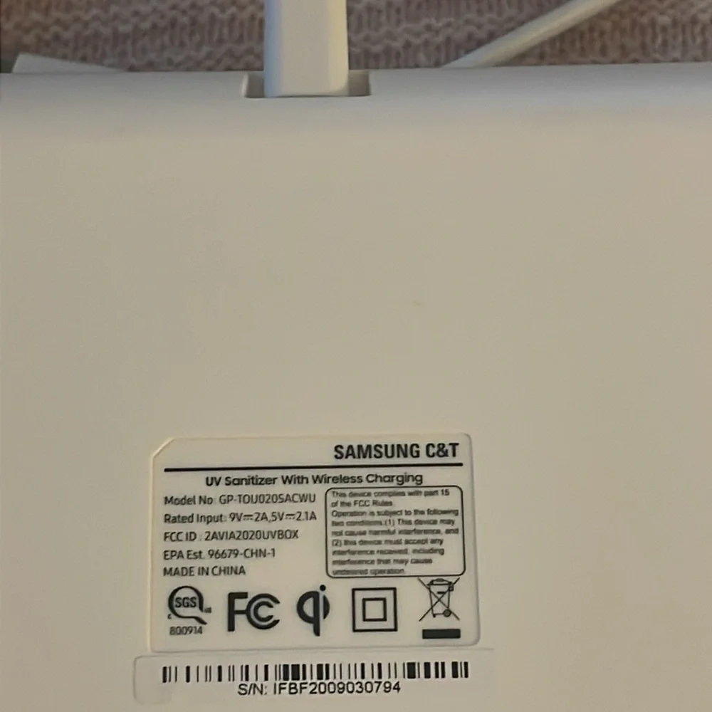 Samsung UV Sanitizer Wireless PhoneCharger